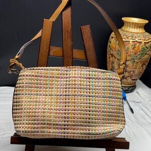 Fossil Multicolor Woven Shoulder Bag